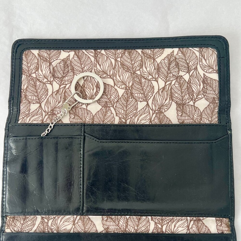 Hobo International Black Smooth Embossed Quilted Leather Trifold Wallet - Picture 11 of 12